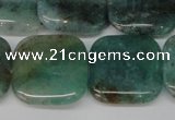 CAQ641 15.5 inches 20*20mm square aquamarine gemstone beads