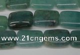 CAQ644 15.5 inches 10*14mm rectangle aquamarine gemstone beads