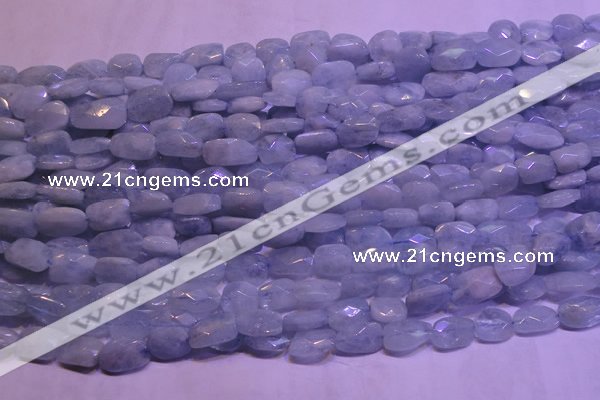 CAQ651 15.5 inches 8*12mm - 10*14mm faceted freeform aquamarine beads