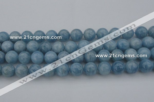 CAQ705 15.5 inches 14mm round natural aquamarine beads wholesale