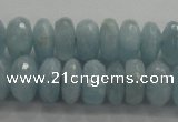 CAQ71 15.5 inches 5*9mm faceted rondelle AB grade aquamarine beads