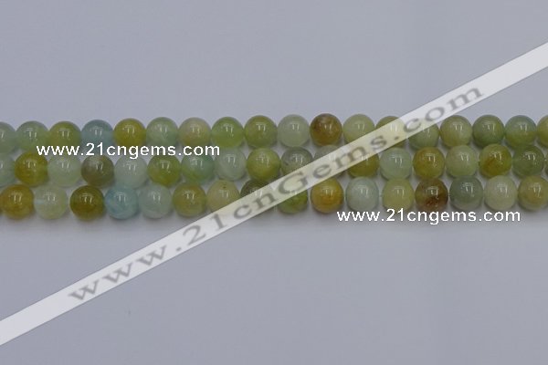 CAQ753 15.5 inches 10mm round aquamarine beads wholesale