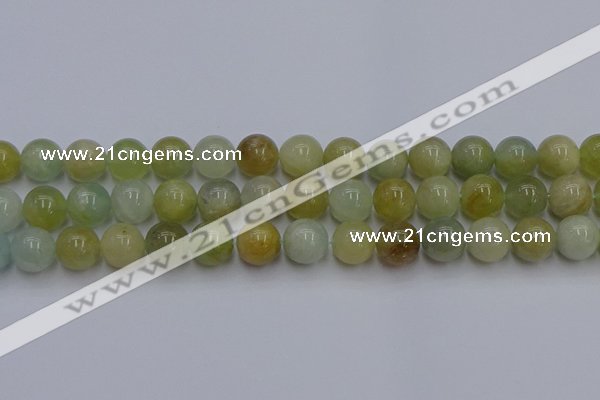 CAQ755 15.5 inches 14mm round aquamarine beads wholesale