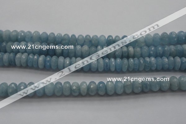 CAQ76 15.5 inches 5*9mm faceted rondelle A grade aquamarine beads