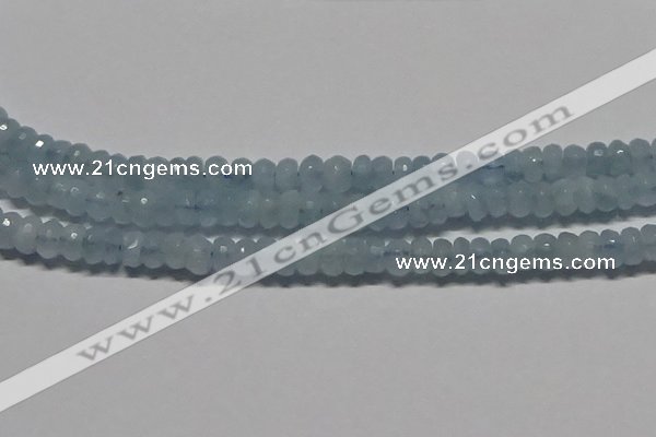 CAQ761 15.5 inches 5*8mm faceted rondelle aquamarine beads