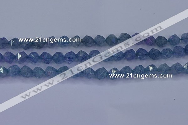 CAQ774 15.5 inches 12mm faceted nuggets imitation aquamarine beads