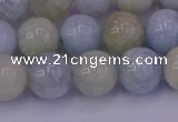 CAQ783 15.5 inches 10mm round natural aquamarine beads