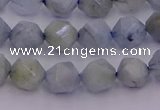 CAQ791 15.5 inches 8mm faceted nuggets aquamarine gemstone beads