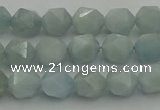 CAQ796 15.5 inches 6mm faceted nuggets aquamarine gemstone beads