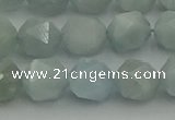 CAQ798 15.5 inches 10mm faceted nuggets aquamarine gemstone beads