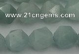 CAQ799 15.5 inches 12mm faceted nuggets aquamarine gemstone beads