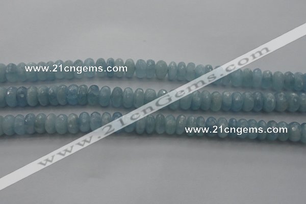 CAQ82 15.5 inches 5*9mm faceted rondelle AA grade aquamarine beads