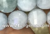 CAQ827 15.5 inches 10mm faceted round natural aquamarine beads