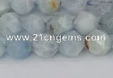 CAQ832 15.5 inches 8mm faceted nuggets aquamarine beads