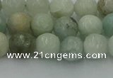 CAQ837 15.5 inches 8mm faceted round aquamarine beads wholesale