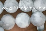 CAQ849 15.5 inches 8mm faceted round aquamarine beads wholesale