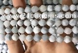 CAQ854 15.5 inches 8mm faceted nuggets aquamarine beads wholesale