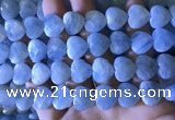 CAQ860 15.5 inches 13*14mm faceted heart aquamarine beads