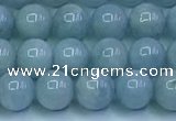 CAQ865 15.5 inches 6mm round aquamarine gemstone beads wholesale