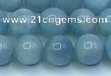 CAQ866 15.5 inches 8mm round aquamarine gemstone beads wholesale