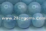 CAQ867 15.5 inches 10mm round aquamarine gemstone beads wholesale