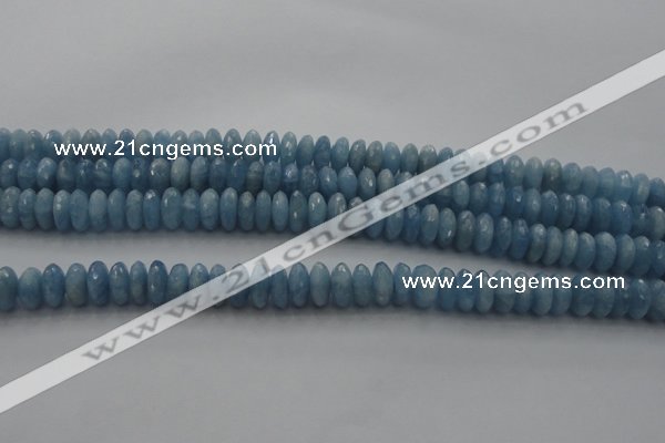 CAQ87 15.5 inches 4*9mm faceted rondelle AA grade aquamarine beads