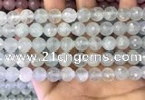 CAQ877 15.5 inches 10mm faceted round aquamarine gemstone beads