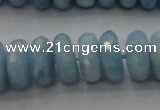 CAQ90 15.5 inches 6*13mm faceted rondelle AA grade aquamarine beads