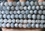 CAQ902 15.5 inches 8mm faceted round aquamarine beads