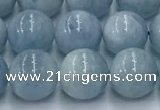 CAQ907 15.5 inches 8mm round aquamarine gemstone beads