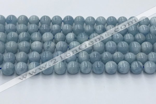 CAQ907 15.5 inches 8mm round aquamarine gemstone beads