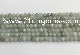 CAQ911 15.5 inches 6mm faceted round aquamarine beads wholesale