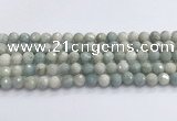 CAQ913 15.5 inches 10mm faceted round aquamarine beads wholesale