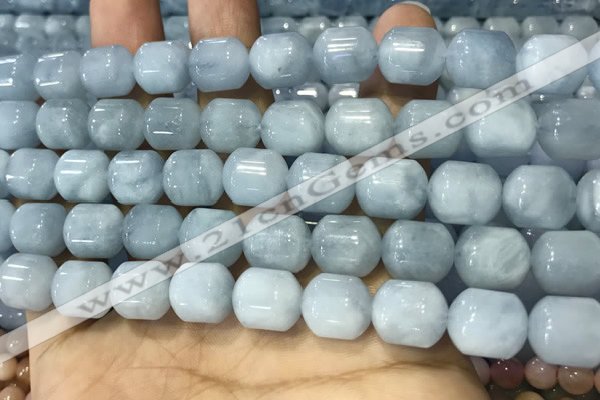 CAQ917 15.5 inches 10*12mm tube aquamarine gemstone beads