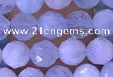 CAQ920 15.5 inches 5mm faceted round aquamarine gemstone beads