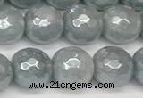 CAQ926 15 inches 8mm faceted round AB-color imitation aquamarine beads
