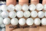 CAQ974 15 inches 12mm round aquamarine beads wholesale