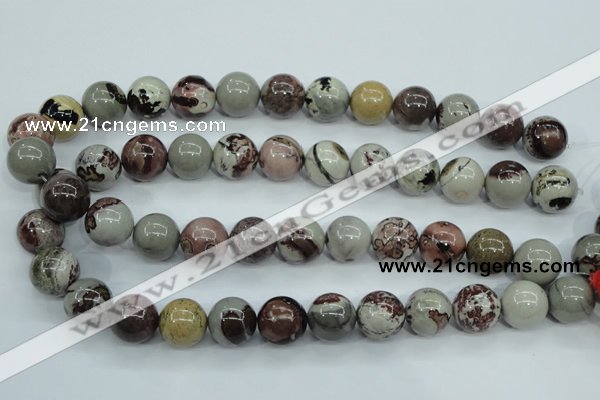 CAR07 15.5 inches 16mm round artistic jasper beads wholesale