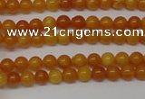 CAR100 15.5 inches 3mm round natural amber beads