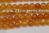 CAR102 15.5 inches 5mm round natural amber beads