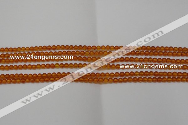 CAR105 15.5 inches 3mm round natural amber beads