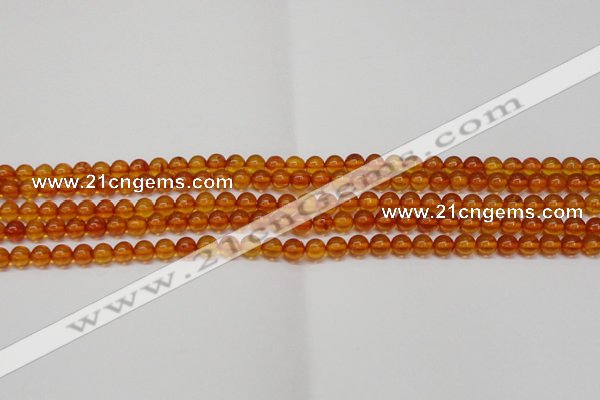 CAR107 15.5 inches 5mm round natural amber beads