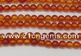 CAR110 15.5 inches 3mm round natural amber beads