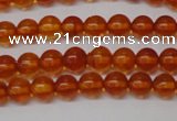 CAR111 15.5 inches 4mm round natural amber beads