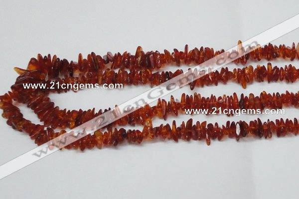 CAR117 16 inches 2*6mm - 3*10mm natural amber chips beads