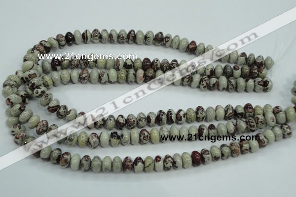 CAR12 15.5 inches 6*10mm rondelle artistic jasper beads wholesale