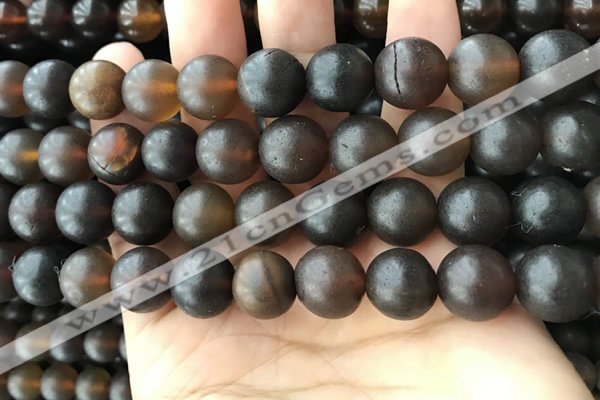 CAR223 15.5 inches 13mm round natural amber beads wholesale