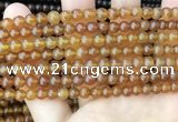 CAR233 15.5 inches 5mm - 5.5mm round natural amber beads wholesale