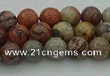 CAR351 15.5 inches 6mm round red artistic jasper beads wholesale