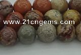 CAR352 15.5 inches 8mm round red artistic jasper beads wholesale